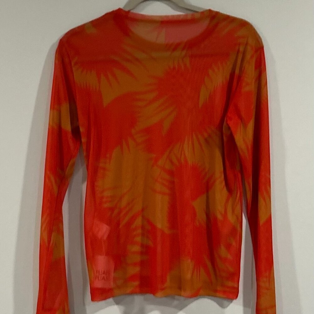 Pleats Please Issey Miyake Printed Crew Neck Blouse Size S - Picture 8 of 9